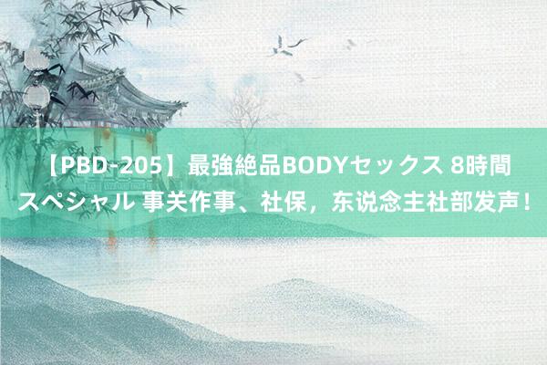 【PBD-205】最強絶品BODYセックス 8時間スペシャル 事关作事、社保，东说念主社部发声！